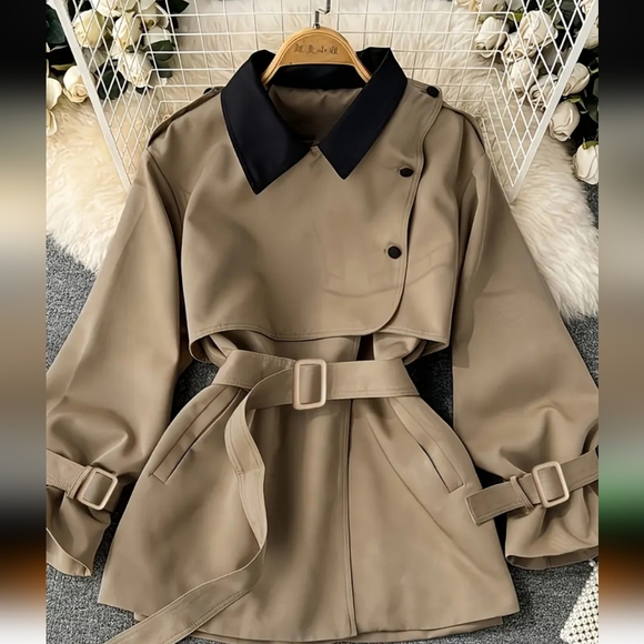Jackets & Blazers - Limited Edition Women'S Beige Trench Coat - Stylish Mid-Length Outerwear